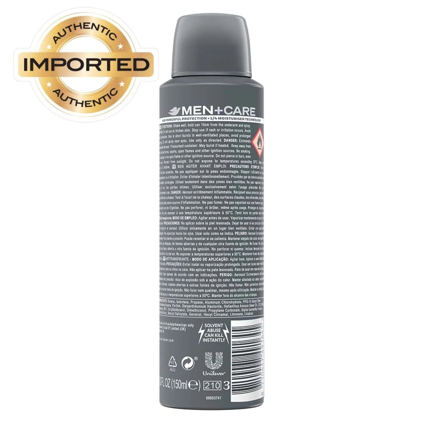 DOVE DEO 150 ML - SPO ACTIVE & FRE FM