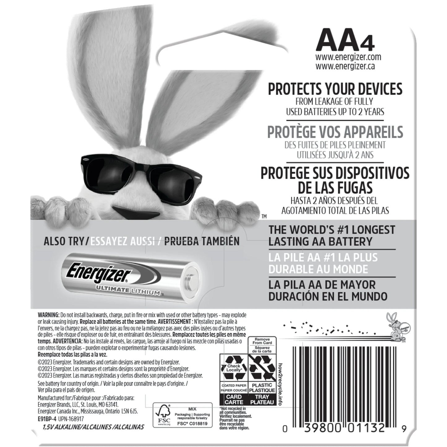 ENERGIZER BATTERY AA4 - MAX