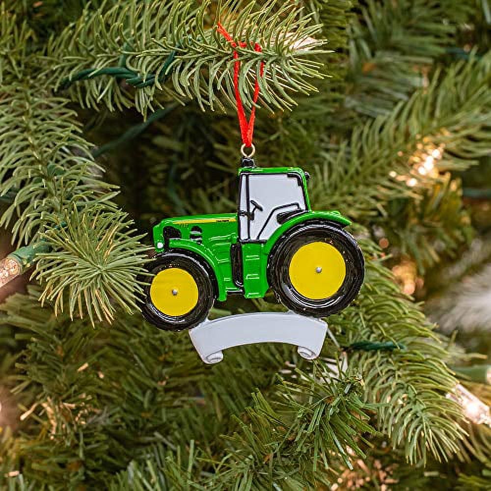 Kurt Adler JOHN DEERE TRACTOR ORNAMENT FOR PERSONALIZATION