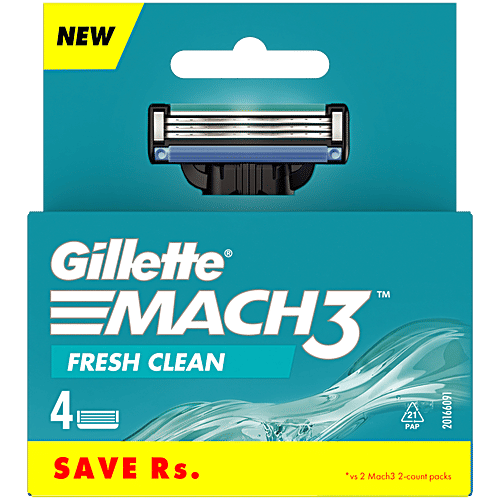 GILLETTE MACH 3 CARTRIDGES (PACK OF 4)