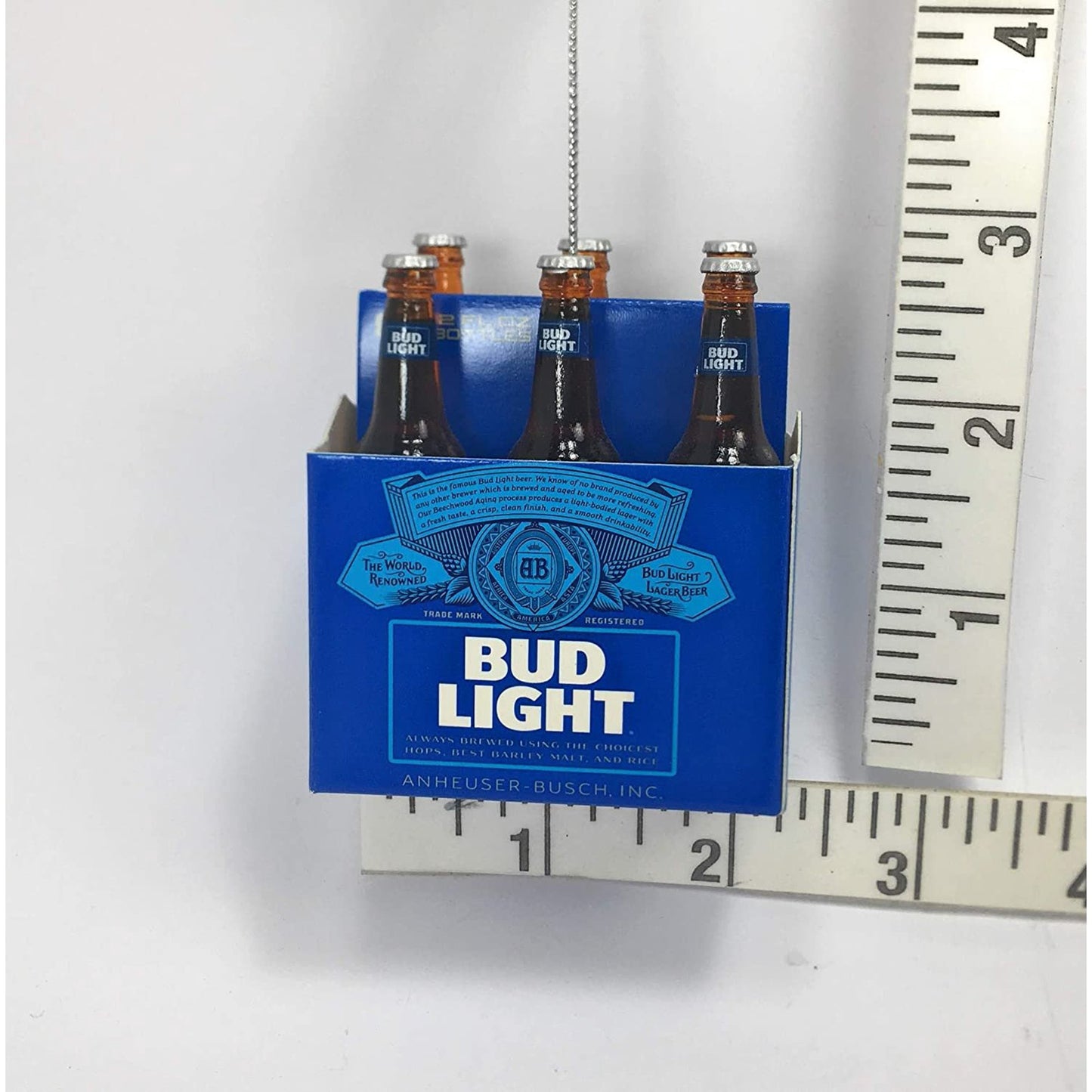 Kurt Adler Budweiser Bud Light Six-Pack Miniature Christmas Ornament