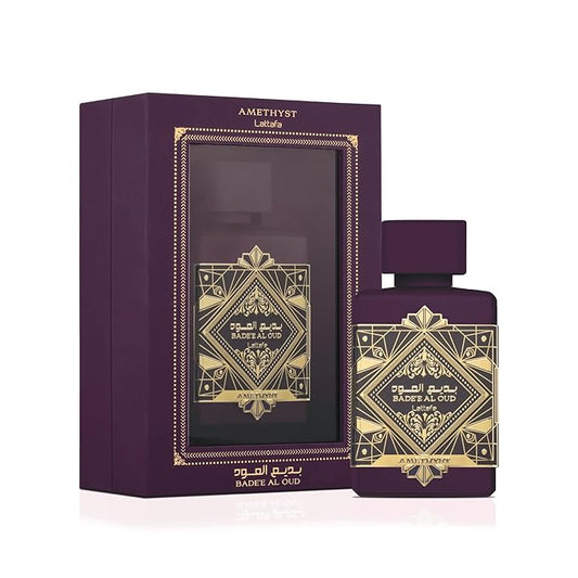 Lattafa Bade'e Al Oud Amethyst for Unisex Eau de Parfum Spray, 3.4 Ounce / 100 Ml