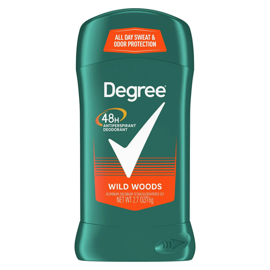 Degree Long Lasting Men's Antiperspirant Deodorant Stick, Wildwoods, 2.7 oz