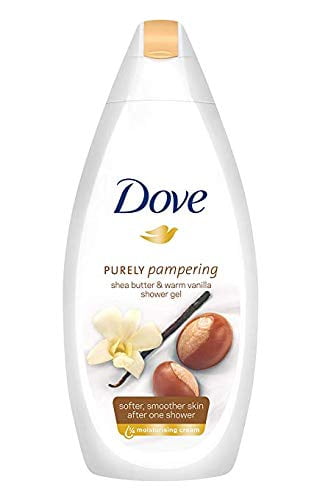 Dove Body Wash 500ml Shea Butter with Warm, White, Vanilla,  (2x6)
