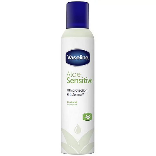 Vaseline Aloe Sensitive Deodorant 48h Protection ProDerma 0% Alcohol Spray 8.4 oz