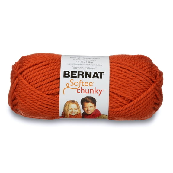 Bernat® Softee® Chunky™ #6 Super Bulky Acrylic Yarn, Pumpkin 3.5oz/100g, 108 Yards