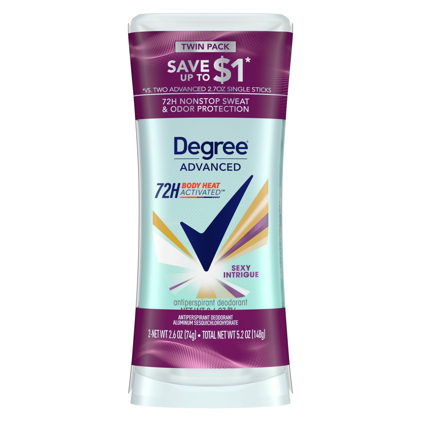 DEGREE FOR WOMEN AP ADV (2.6 Oz) - SEXY INTRIGUE - 2 PACK