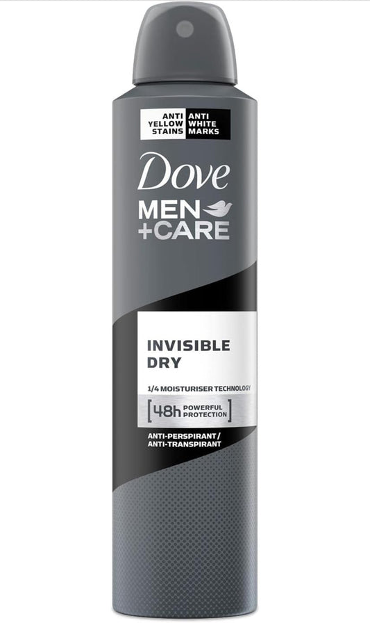 Dove for Men Plus Care Invisible Dry Aerosol Anti-Perspirant Deodorant 250ml