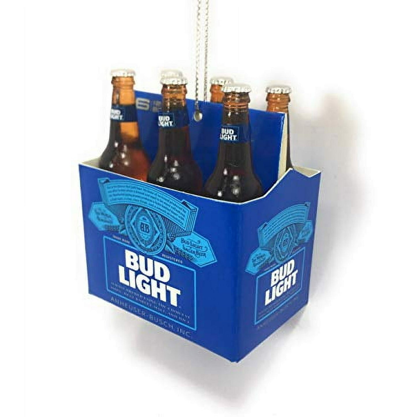 Kurt Adler Budweiser Bud Light Six-Pack Miniature Christmas Ornament