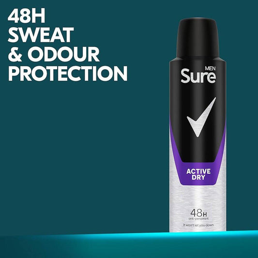 SURE DEO 250 ML - ACTIVE DRY FM (8.4 Oz)