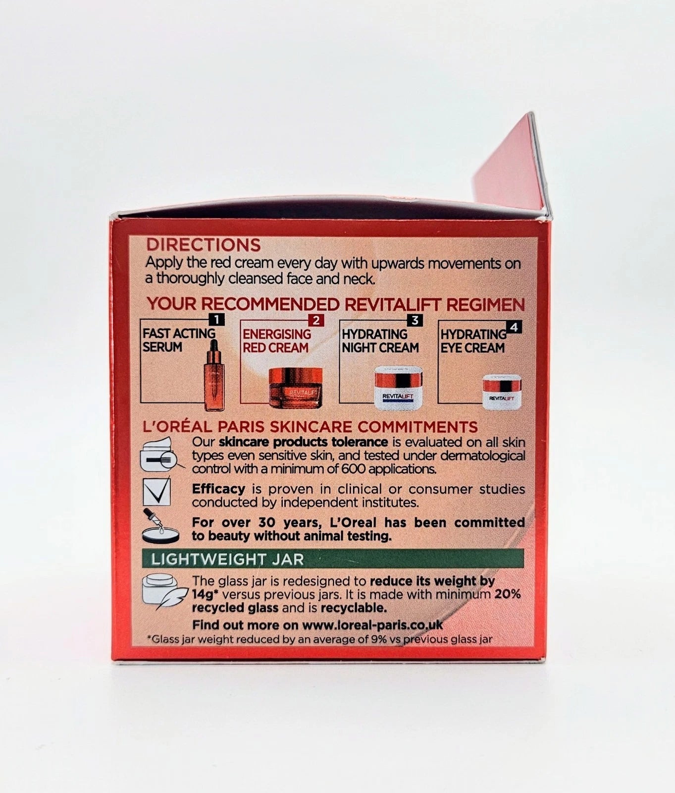 L'OREAL REVITALIFT ENERGISING RED DAY CREAM 50ML